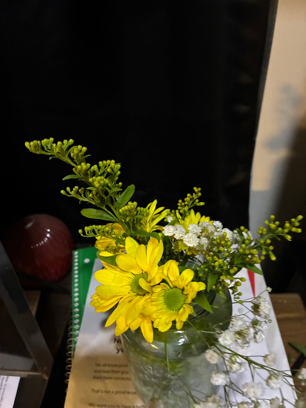 Small Daisy & Baby's Breath Vase Arrangement